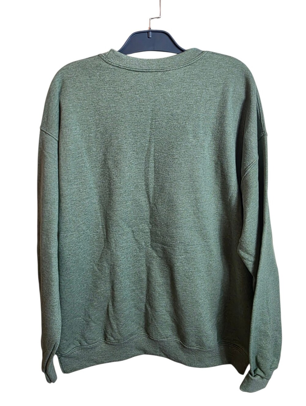 Gildan Heavy Blend Christmas Tree Embroidered Graphic Sweatshirt Green Large - Picture 3 of 10